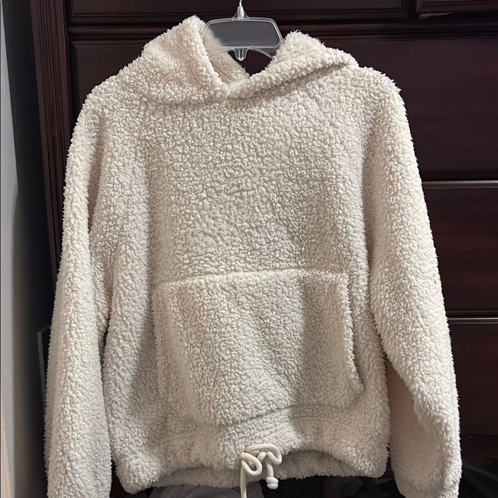 Cozy White Sherpa Hoodie